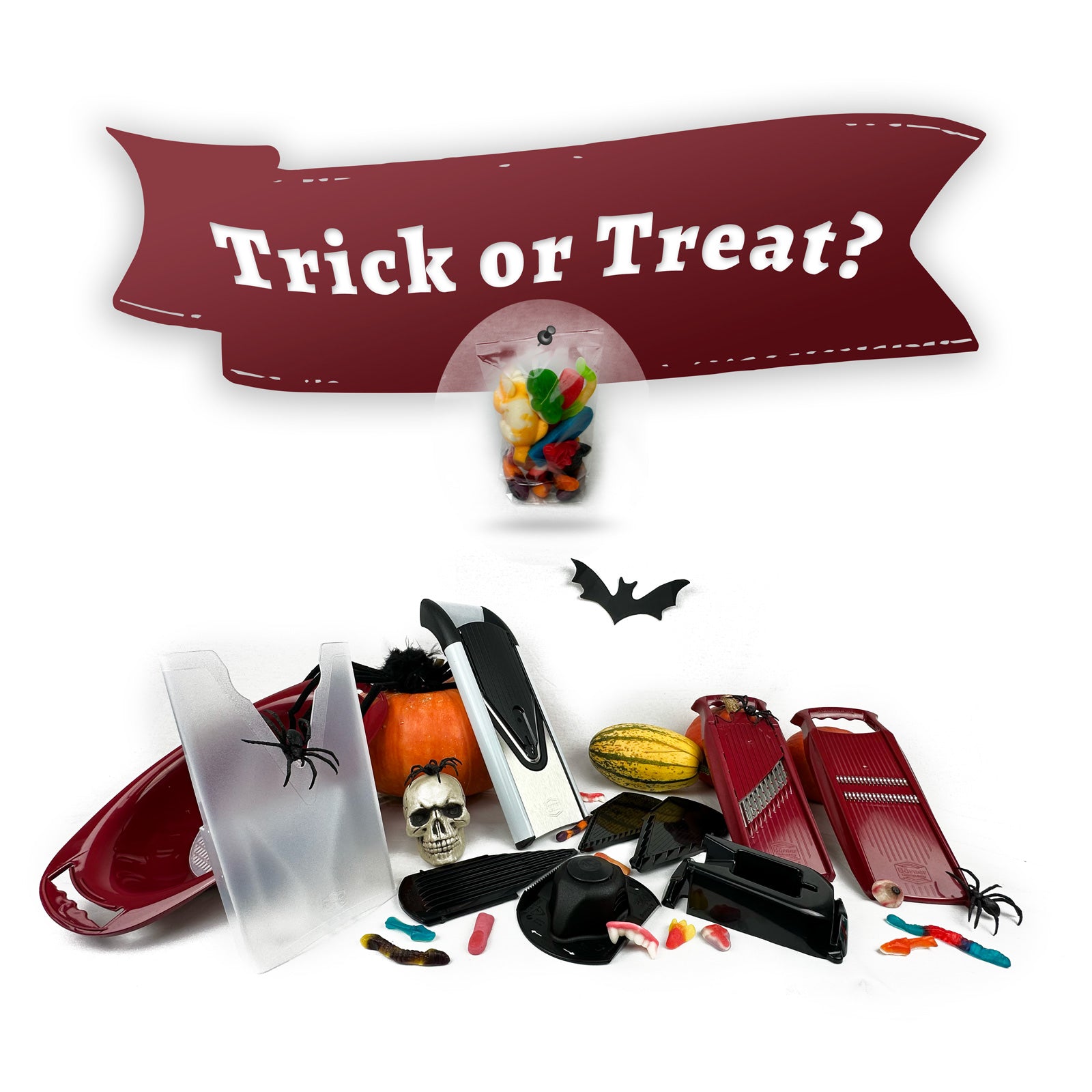 Halloween - Trick or Treat - Rouge / Inox