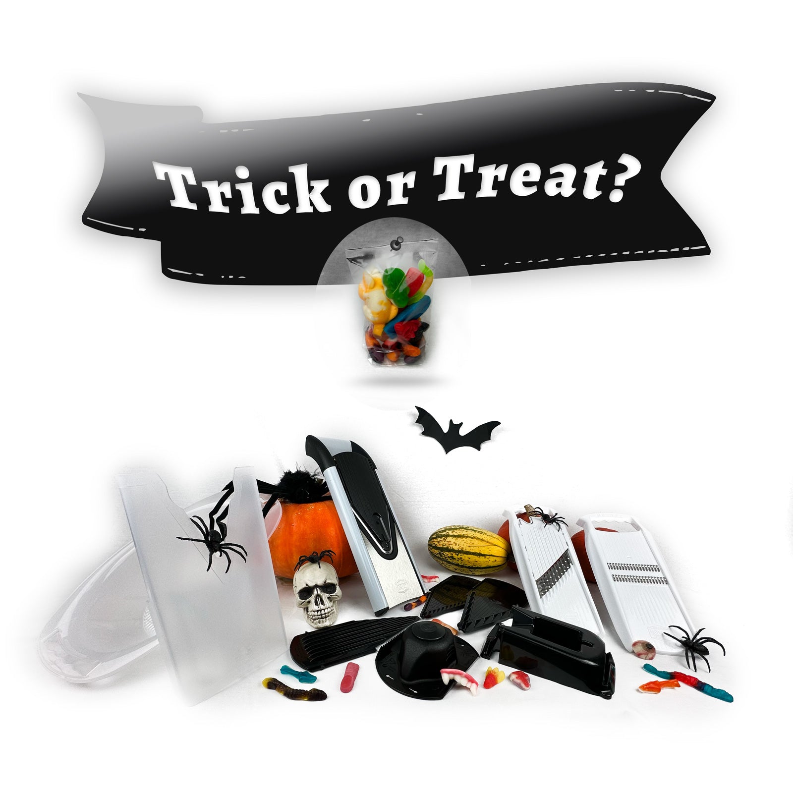 Halloween - Trick or Treat - Blanc / Inox